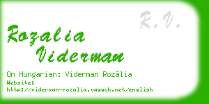 rozalia viderman business card